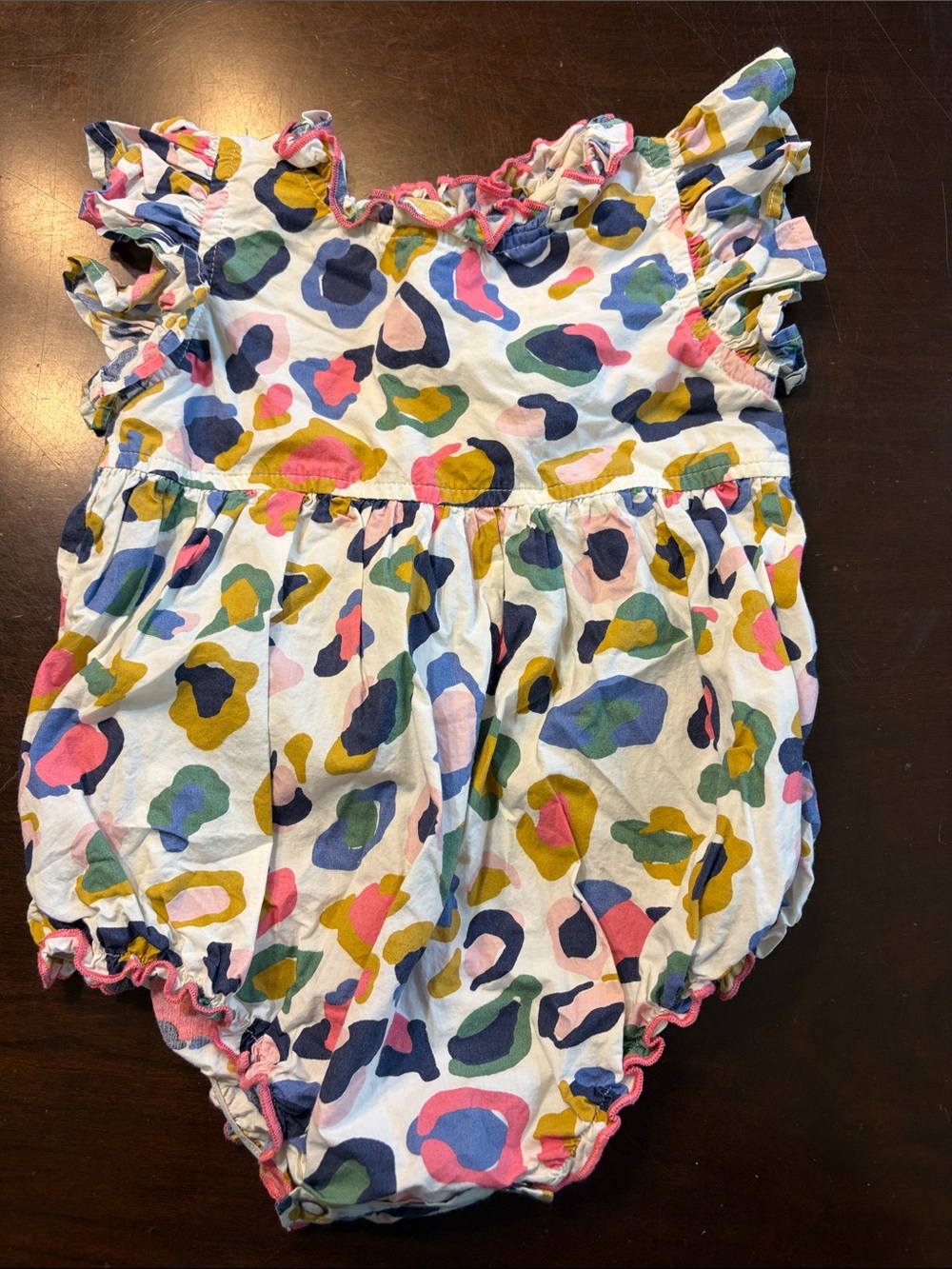 Pink Chicken Jennifer Bubble Romper Baby Multi Leopard Print